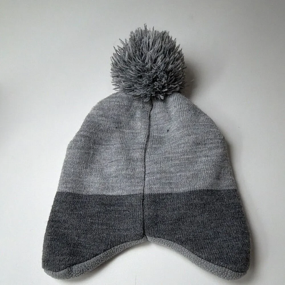 Bluey Bingo Unisex Kids Knit Beanie Ear Flap Pom-Pom Hat Gray One Size